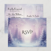 Lavendel Vinter Snöfall Serenad Bröllop RSVP