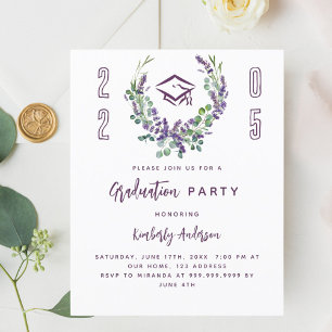 Lavendel violett 2025 Examenfest Invitation