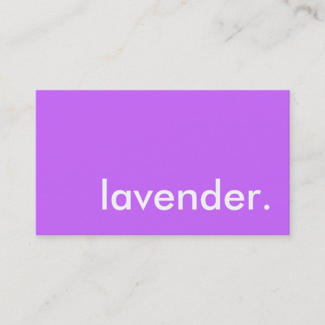 lavendel. visitkort (Framsida)