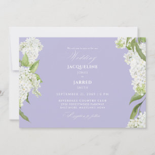 Lavendel Vita Hydrangeas Bröllop Inbjudningar