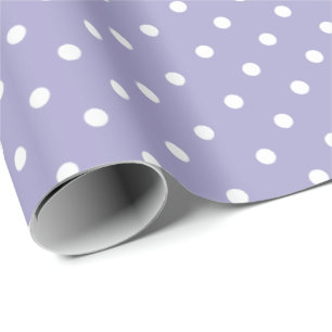 Lavendel Vitpolka Punkt Papprare Presentpapper