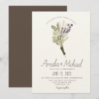 Lavendel Watercolor Miljövänlig Bouquet Bröllop