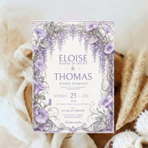 Lavendel Wisteria Bröllopskonst Lila Blommig Roman