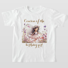 Lavendelälva vild blomster kusin till födelsedagsf t shirt