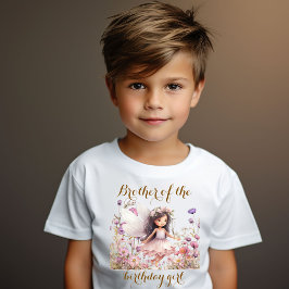 Lavendelälva vildblomma bror till födelsedagsflick t shirt