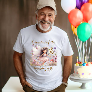 Lavendelälva vildblomma farfar till födelsedagsfli t shirt