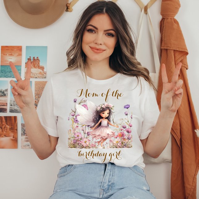 Lavendelälva vildblomma mamma till födelsedagsflic t shirt (Skapare uppladdad)