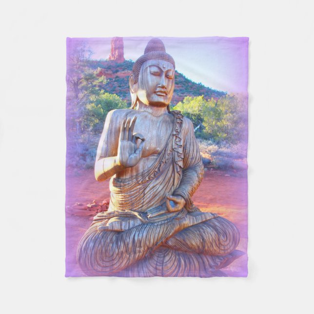 lavendelaura buddha fleecefilt (Framsidan)