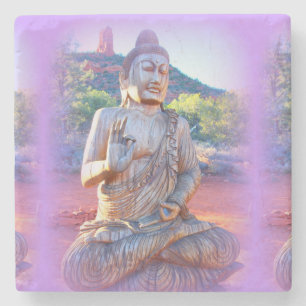 lavendelaura buddha underlägg sten