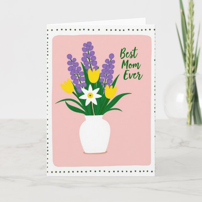 Lavendelblomma Mamma-kort Kort (Framsida)