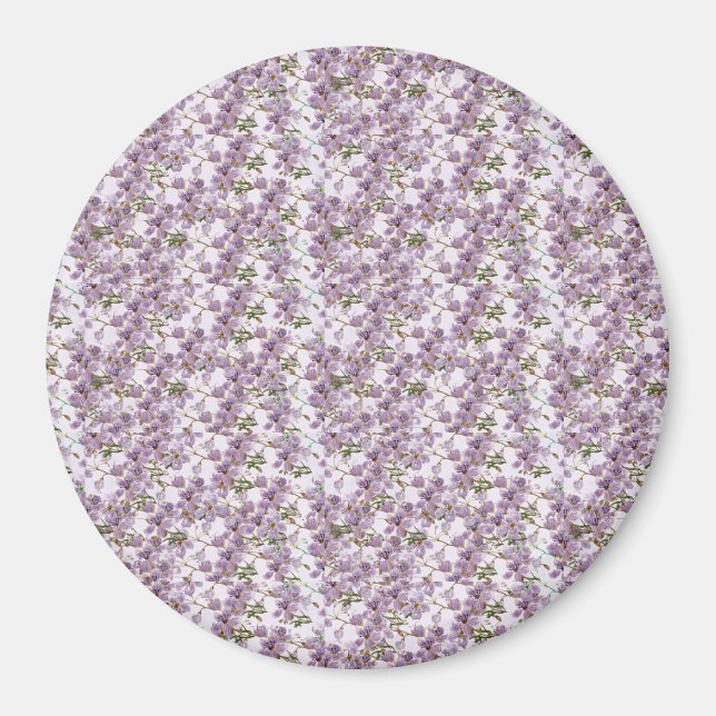 Lavendelblomma Vattenfärg Magnet (Framsidan)
