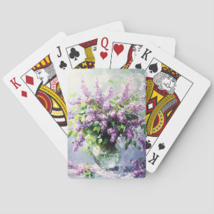 Lavendelblommande syrenbukett casinokort