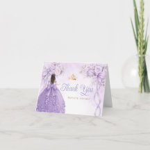 Lavendelblommig band Quinceañera guld krona