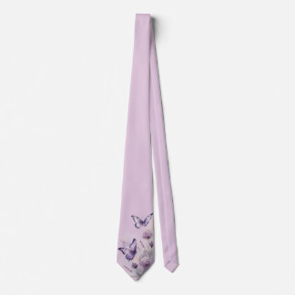 Lavendelblommig & Fjärilshalsduk Slips