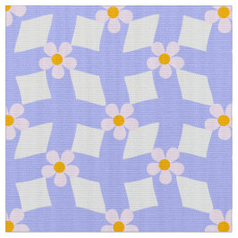 Lavendelblommig geometrisk tyg per yard