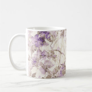 Lavendelblommig kaffemugg | Elegant lila botanisk