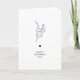 Lavendelblommig lycklig mors dag-kort kort