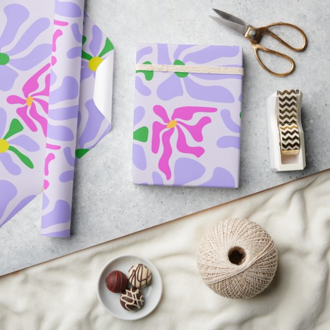 Lavendelblommig presentpapper (Hantverk)