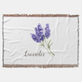 Lavendelblommor Akvarell Filt