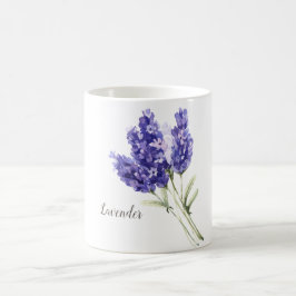 Lavendelblommor Akvarell Kaffemugg