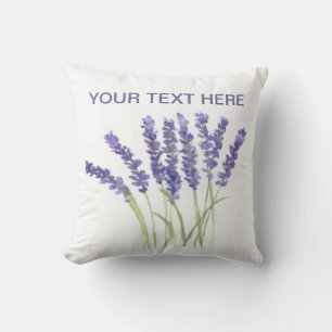 Lavendelblommor akvarell örter lila chic thro kudde