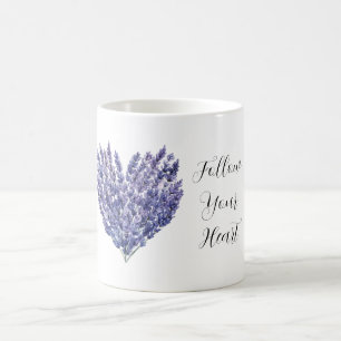 Lavendelblommor Hjarta Kaffemugg