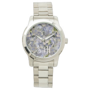 Lavendelblommor Hortensia Ansikte Armbandsur