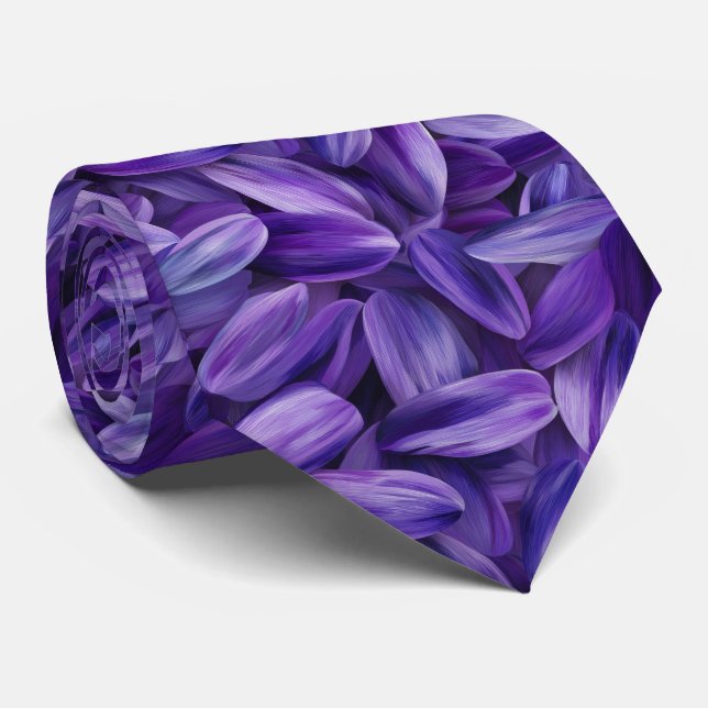 Lavendelblommor Kronbladsmönster Slips (Rullad)