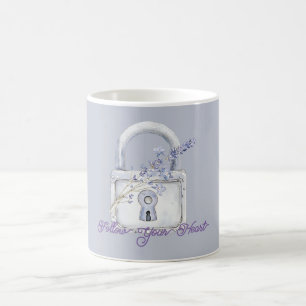Lavendelblommor Lås Kaffemugg