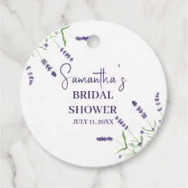 Lavendelblommor Lila Akvarell Bröllopsdusch Gåvor Etiketter