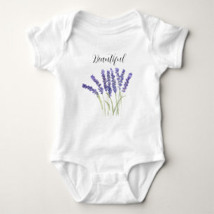 Lavendelblommor Lila Blommig Akvarell Söt T Shirt