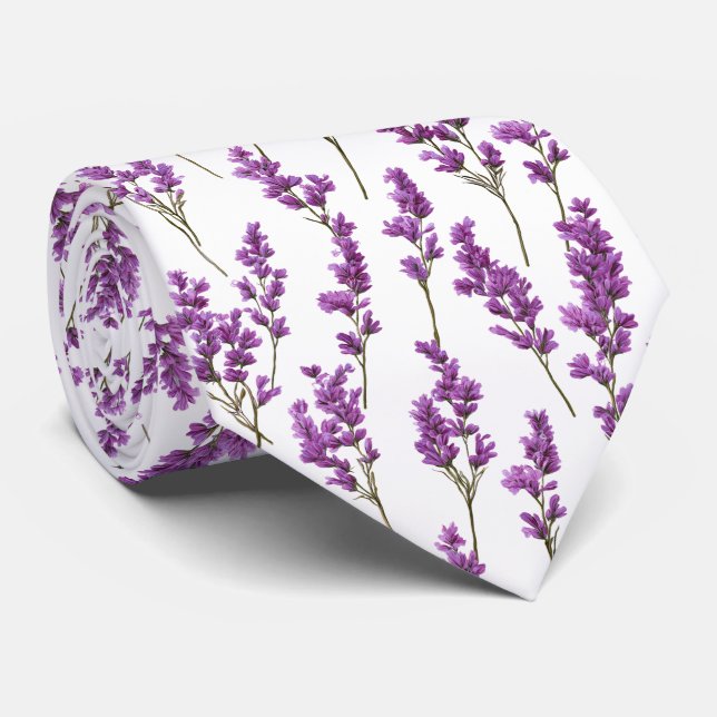 Lavendelblommor Mönster Slips (Rullad)