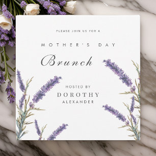 Lavendelblommor Morsdagsbrunch-inbjudan Inbjudningar