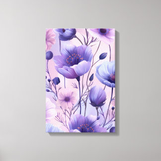 Lavendelblomning: Purpurdis Anemoner Tryck