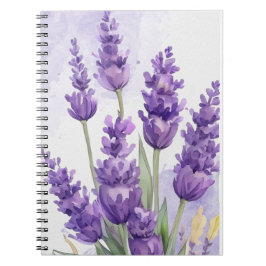Lavendelblomsdagbok | Mjuk Lila Blommig Journal Anteckningsbok