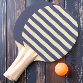 Lavendelbris Poloskjorta Ränder och enfärgad Pingisracket
