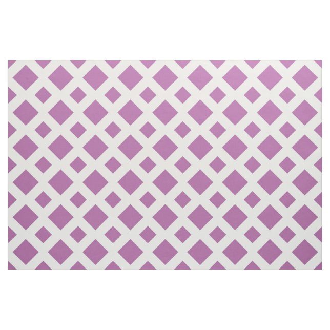 Lavendeldiamanter på geometriskt tyg för vit (Fat Quarter)