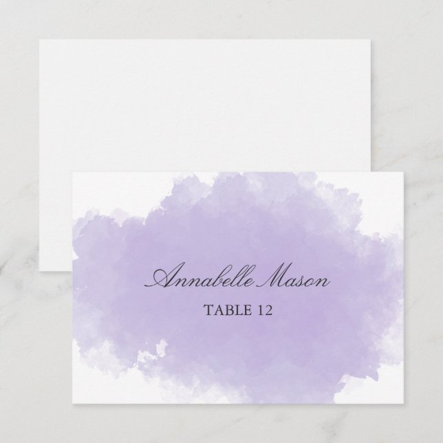 Lavendeldimma | Platskort Inbjudningar (Fram/baksida)