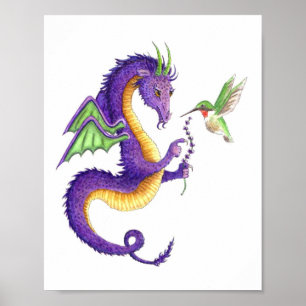 Lavendeldrake & Hummingbird - tryck