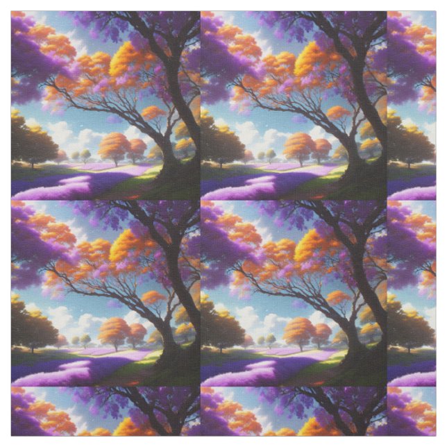 **"Lavendeldrömmar under Jacarandahimlen"** Tyg (Provkarta)
