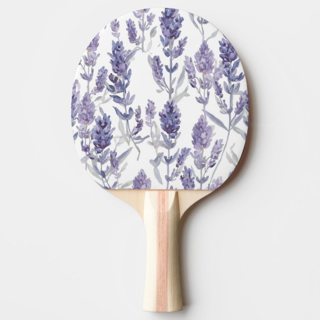 Lavendelfält | Lila akvarellblommor mönster Pingisracket (Framsidan)
