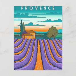 Lavendelfält Provence Frankrike Vykort