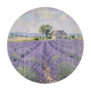 Lavendelfält Provence Stuga Impressionist