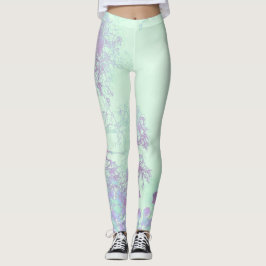 Lavendelfärgad bredbladig dimma leggings