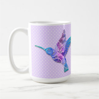 Lavendelfärgad Kolibri-mugg Kaffemugg