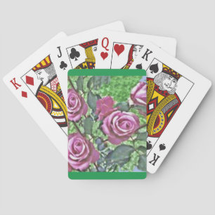 Lavendelfärgad Rosbuske Casinokort