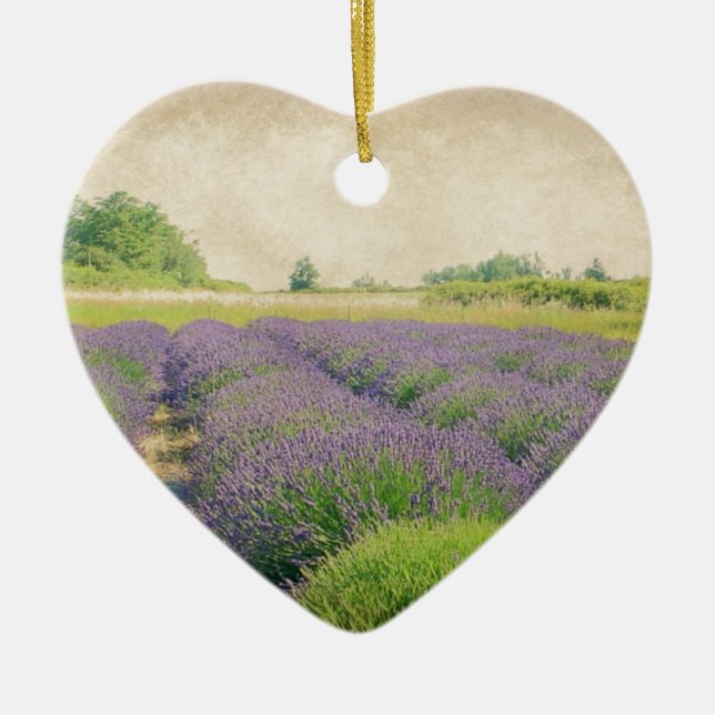 Lavendelfarm - Distressed Julgransprydnad Keramik (Framsidan)