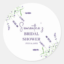 Lavendelfloror Lila Akvarell Bröllopsdusch