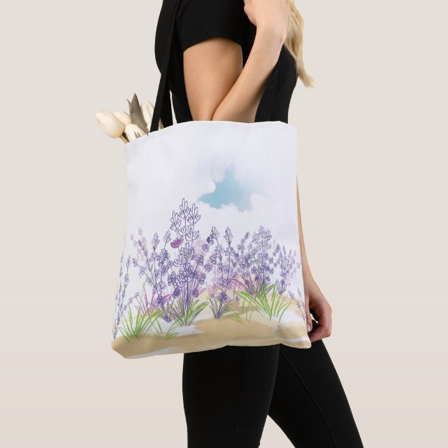 Lavendelflower Tygkasse (Närbild)
