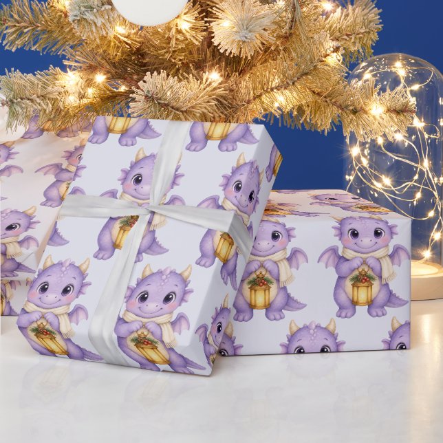 Lavendeljul Lantern Baby Dragon  Presentpapper (Helgdagar)